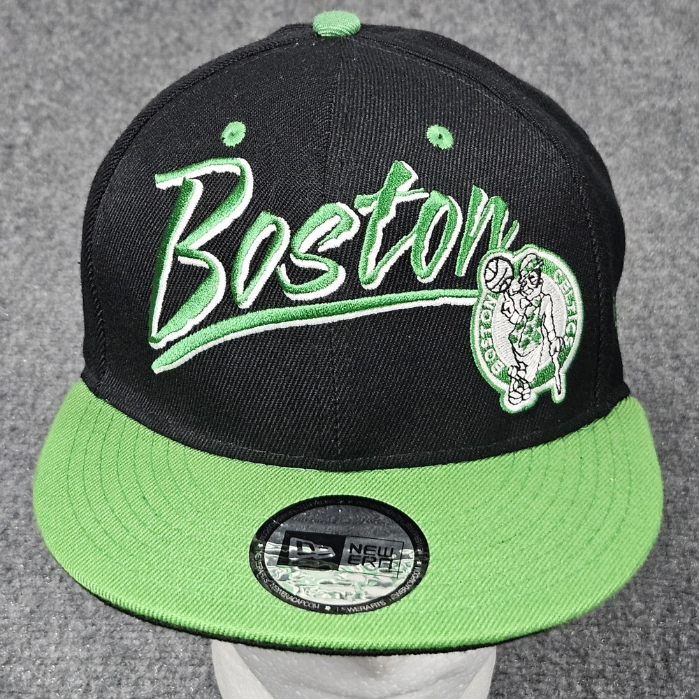 Boston Celtics Snapback‎ Hat Black Green New Era Cap Hardwood Classics NBA Fans